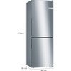 Bosch KGV33VLEAG Series 4 Low Frost Fridge Freezer, 60/40, Stainless Steel, E Rated