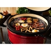 Kamado Joe KJ-HCIGRIDDLE Half Moon Cast Iron Reversible Griddle - Classic Joe�, Black
