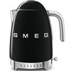 Smeg KLF04BLUK Retro 1.7 Litre Variable Temperature Kettle, Black