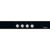 Miele KM3010 Stainless Steel and Glass 63cm 4 Burner Gas Hob, Black