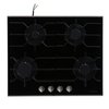 Miele KM3010 Stainless Steel and Glass 63cm 4 Burner Gas Hob, Black