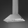 Smeg KTR90XE Victoria 90cm Chimney Cooker Hood, Stainless Steel, A Rated