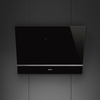 Smeg KV28N 80cm Chimney Cooker Hood, Black, A Rated
