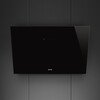 Smeg KV394N 90cm Chimney Cooker Hood, Black, A Rated