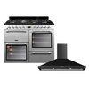 Leisure Cookmaster Dual Fuel Range Cooker & Hood Pack, Silver, A Rated