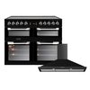 Leisure Cuisinemaster Ceramic Range Cooker & Hood Pack, Black, A Rated