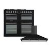 Leisure Cuisinemaster Dual Fuel Range Cooker & Hood Pack, Black, A Rated