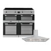 Leisure Cuisinemaster Induction Range Cooker & Hood Pack, Stainless Steel, A Rated