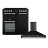 Leisure Cookmaster Dual Fuel Range Cooker & Hood Pack, Black, A Rated