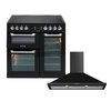 Leisure Cuisinemaster Ceramic Range Cooker & Hood Pack, Black, A Rated