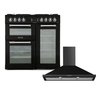 Leisure Cuisinemaster Dual Fuel Range Cooker & Hood Pack, Black, A Rated