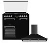 Leisure Chefmaster Dual Fuel Range Cooker & Hood Pack, Black, A Rated