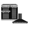 Leisure Cuisinemaster Induction Range Cooker & Hood Pack, Stainless Steel, A Rated