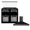 Leisure Chefmaster Dual Fuel Range Cooker & Hood Pack, Black, A Rated