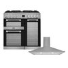 Leisure Cookmaster Dual Fuel Range Cooker & Hood Pack, Stainless Steel, A Rated