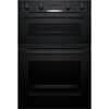 Bosch MBA533BB3B Series 4 Built-In Electric Double Oven, Black, A Rated