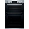 Bosch MBA5785S6B Series 6 Built-In Electric Double Oven with Pyrolytic Cleaning, Stainless Steel, A Rated