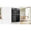 Bosch MBA578BS7B Series 6 Built-In Electric Double Oven with Pyrolytic Cleaning, Stainless Steel, A Rated