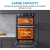 Midea MBOD70M30D0-BK Built-In Electric Double Oven, Black, A Rated