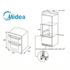 Midea MBOD70M30D0-BK Built-In Electric Double Oven, Black, A Rated