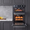 Midea MBOD70M30D0-BK Built-In Electric Double Oven, Black, A Rated