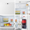 Fridgemaster MBUR60121E Built-Under Fridge with Ice Box, Fixed Hinge, White, E Rated