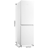 Midea MDRB379FGD01 Total No Frost Fridge Freezer, 60/40, White, D Rated