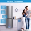 Midea MDRB379FGD02 Total No Frost Fridge Freezer, 60/40, Silver, D Rated