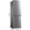 Midea MDRB379FGD02 Total No Frost Fridge Freezer, 60/40, Silver, D Rated