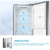 Midea MDRB379FGD46 Total No Frost Fridge Freezer, 60/40, Silver, D Rated