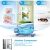 Midea MDRB379FGD46 Total No Frost Fridge Freezer, 60/40, Silver, D Rated
