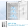 Midea MDRB424FGC46I Total No Frost Fridge Freezer, 60/40, Grey, C Rated