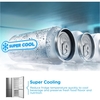 Midea MDRB424FGC46I Total No Frost Fridge Freezer, 60/40, Grey, C Rated