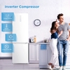 Midea MDRB424FGD01O Total No Frost Fridge Freezer, 70/30, White, D Rated