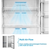 Midea MDRB548MIC46 Total No Frost Fridge Freezer, 70/30, Stainless Steel, C Rated