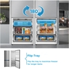Midea MDRB548MIC46 Total No Frost Fridge Freezer, 70/30, Stainless Steel, C Rated