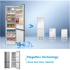 Midea MDRB600MIC46P No Frost Fridge Freezer, 70/30, Silver, C Rated
