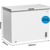 Midea MDRC411FZE01 Static Chest Freezer, White, E Rated