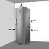 Midea MDRD502MTE46 Tall Larder Fridge, Stainless Steel, E Rated