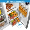 Midea MDRS619FIE46 American Fridge Freezer, Stainless Steel, E Rated,  Non-Plumbed