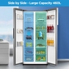 Midea MDRS619FIE46 American Fridge Freezer, Stainless Steel, E Rated,  Non-Plumbed