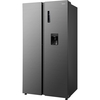 Midea MDRS710FGD46W American Fridge Freezer, Stainless Steel, D Rated,  Non-Plumbed