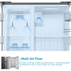 Midea MDRS710FGD46W American Fridge Freezer, Stainless Steel, D Rated,  Non-Plumbed