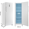 Midea MDRU333FZE01 Total No Frost Tall Freezer, White, E Rated