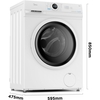 Midea MF10EW80BA Washing Machine, 8kg, White, A Rated