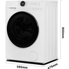 Midea MF20EW80WB Washing Machine, 8kg, 1400 Spin, White, A Rated