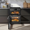 Midea MFO24EME4R118-BK Ceramic Electric Cooker with Double Oven, Black, A Rated