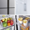 Fridgemaster MQ79394ES American Fridge Freezer,  Non-Plumbed, Silver, E Rated