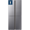 Fridgemaster MQ79394ES American Fridge Freezer,  Non-Plumbed, Silver, E Rated