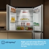 Fridgemaster MQ79395ES American Fridge Freezer, Silver, E Rated,  Non-Plumbed